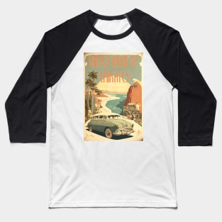 United Arab Of Emirates Vintage Travel Art Poster Baseball T-Shirt